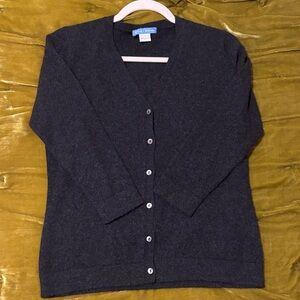 White & Warren Cashmere Button Down